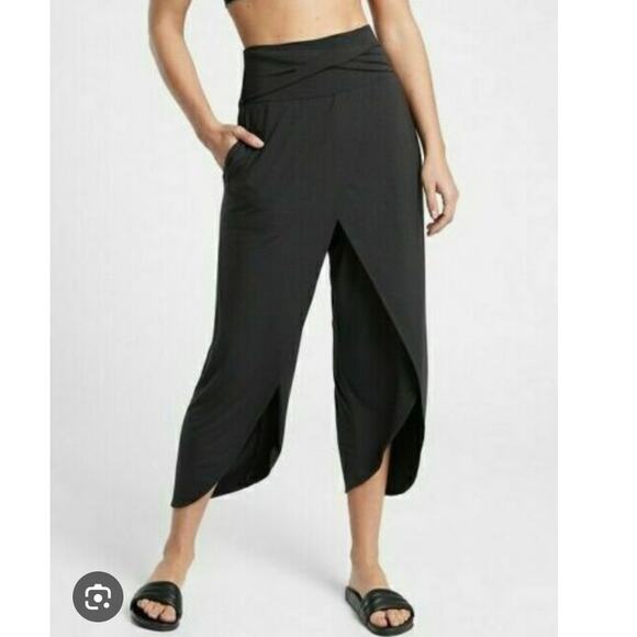 Athleta release pants black tulip hem harem twist black - Picture 1 of 6